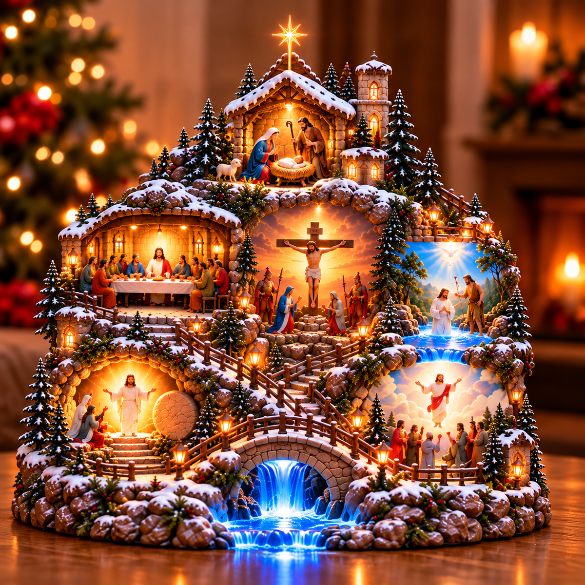 🔥Last day 49% OFF-✝️ Keep Christ in Christmas – Lighted Village