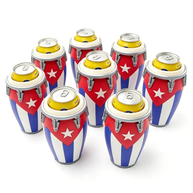 Conga-Style Can Holder – Celebrate Caribbean Pride, One Sip at a Time
