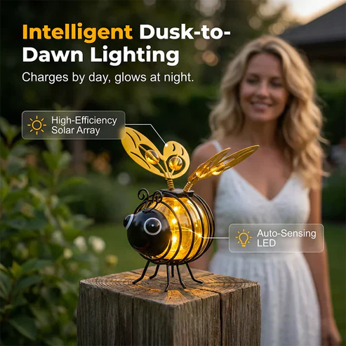 🌙🍃🪴Hanging Solar Bee Light – Spread Joy Day and Night 🌞🌜
