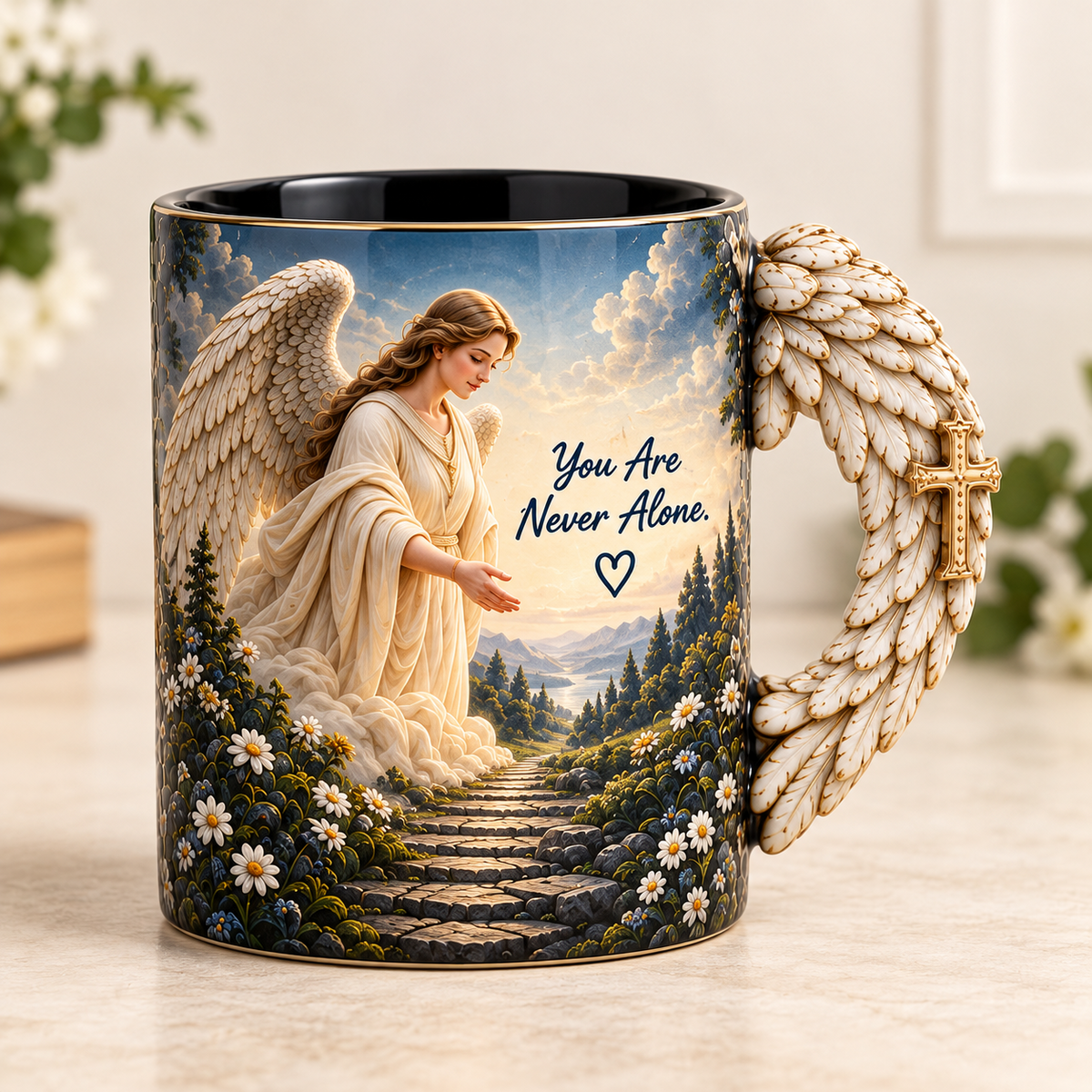 🔥Last Day 49% OFF🔥🪽 Angel’s Embrace™ ✨– Guardian Angel Heat-Reveal Mug