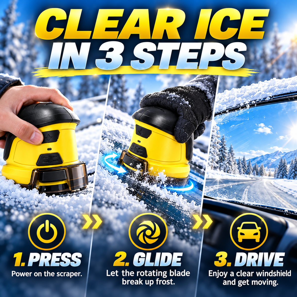 🔥 50% OFF TODAY — Cordless Electric Snow Scraper | Clear Frost & Ice in Seconds
