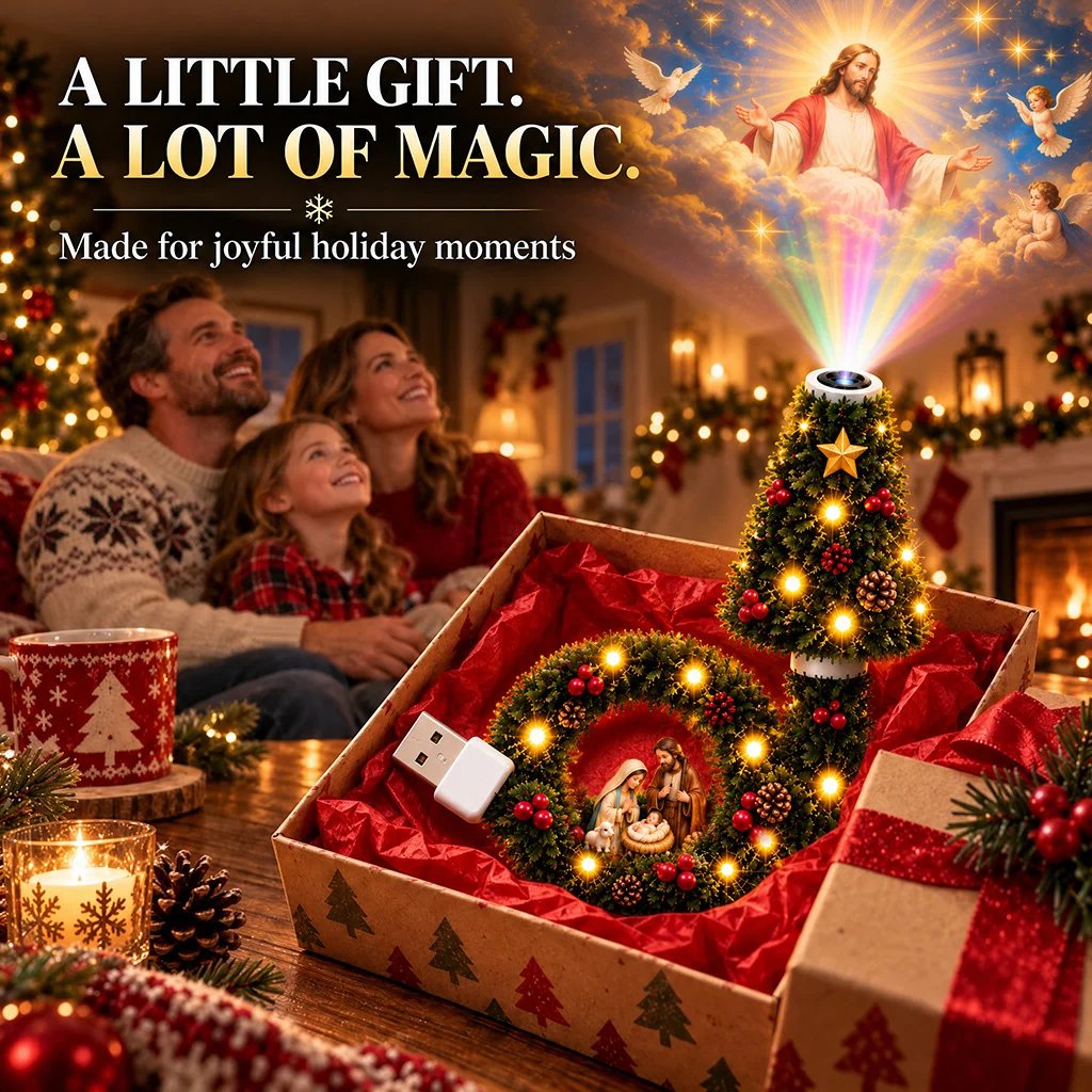 ✨ Last Day – 49% OFF!✝️ USB Jesus 5D Projection Light