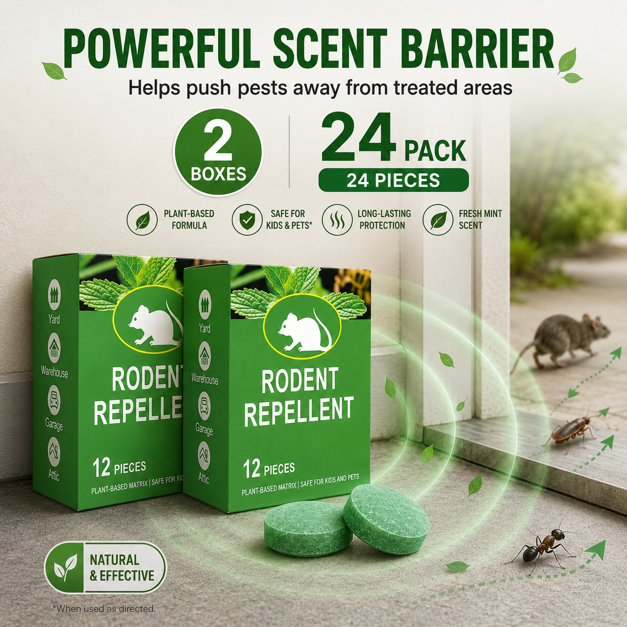 π Peppermint Pest Repellent Balls for Home & Outdoor Use