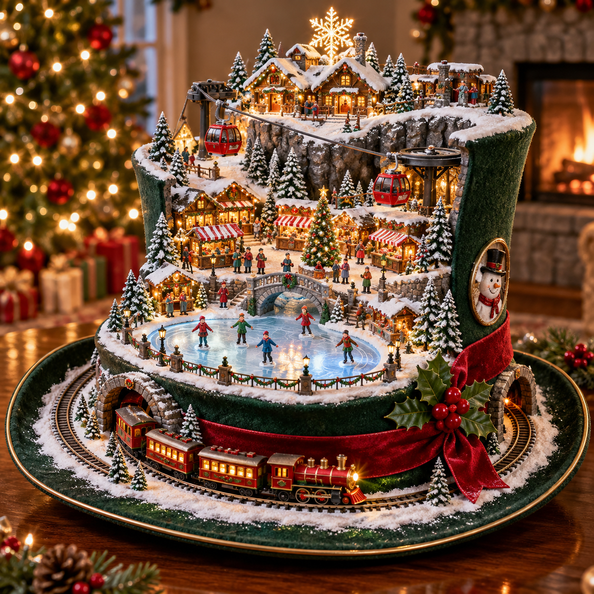 🔥 Last Day 50% OFF-🎁 Santa’s Gift Workshop Light-Up Village