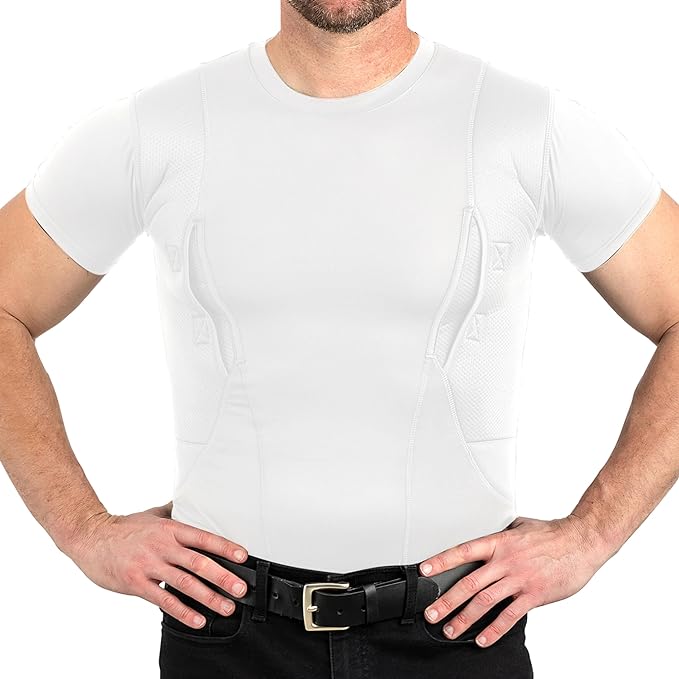 Concealed Carry Compression Shirt β Dual Holster Tactical Undershirt for Men