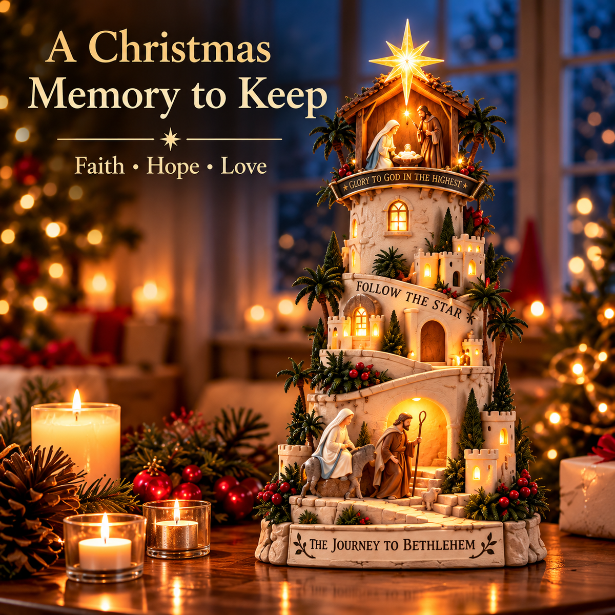 ✨ Last Day – 60% OFF!🌟 Bethlehem Lights Christmas Village™ Illuminated Ornaments✝️