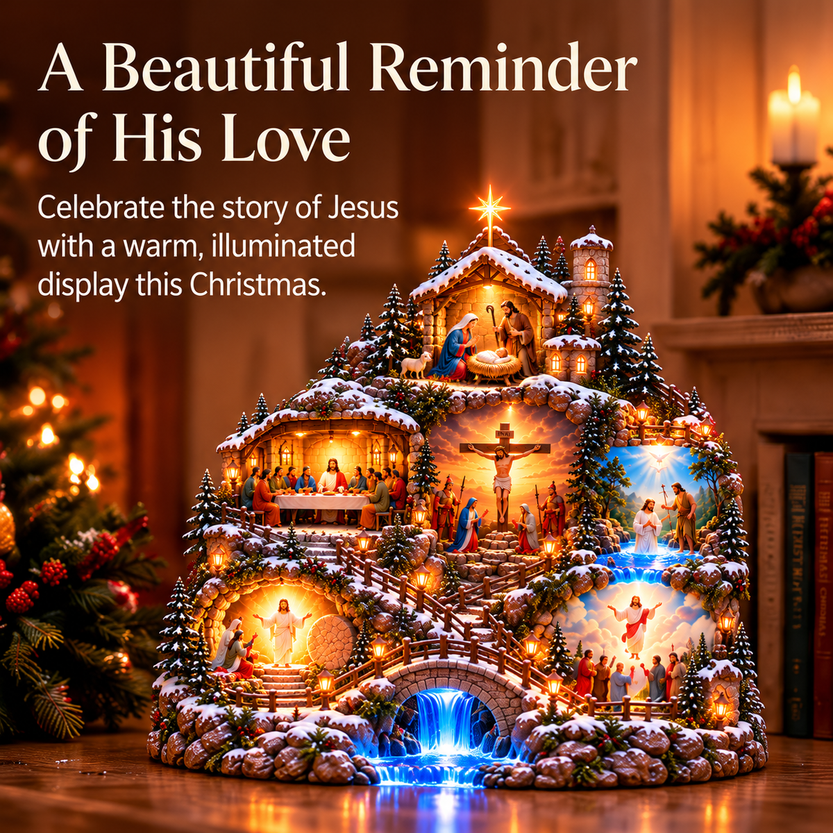 🔥Last day 49% OFF-✝️ Keep Christ in Christmas – Lighted Village