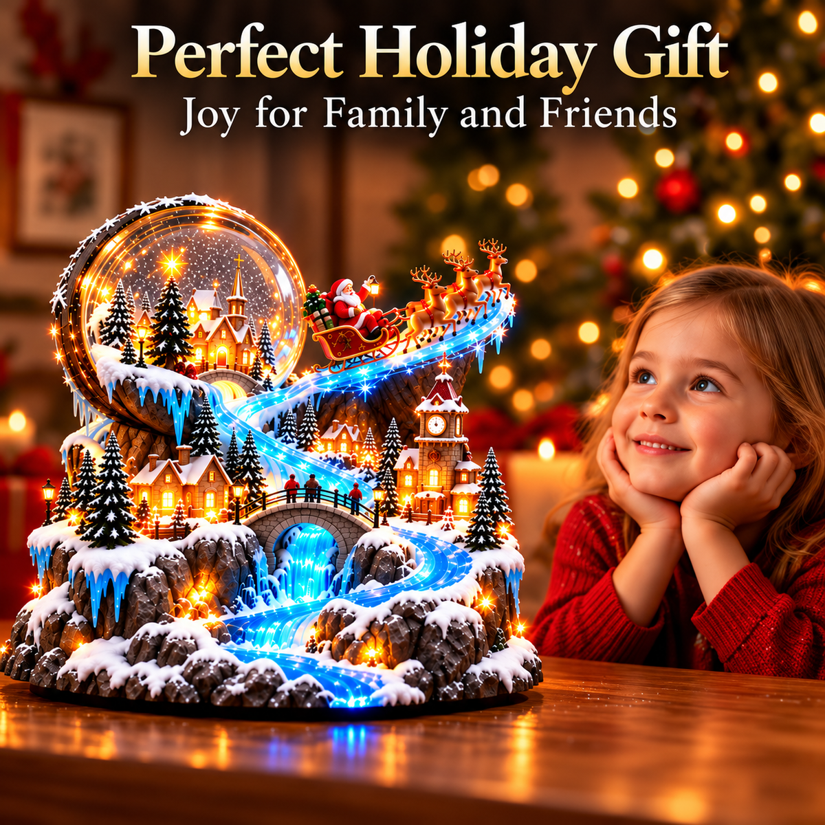 Santa’s Winter Journey | Illuminated Snow Globe Village