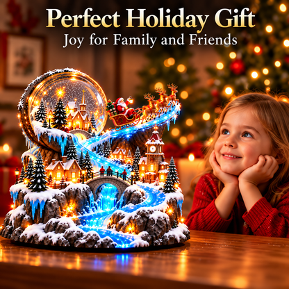 Santa’s Winter Journey | Illuminated Snow Globe Village