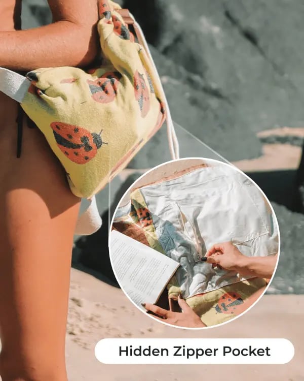 🔥Hot Sale 49% off🌟🌊 2-in-1 Convertible Beach Towel Bag