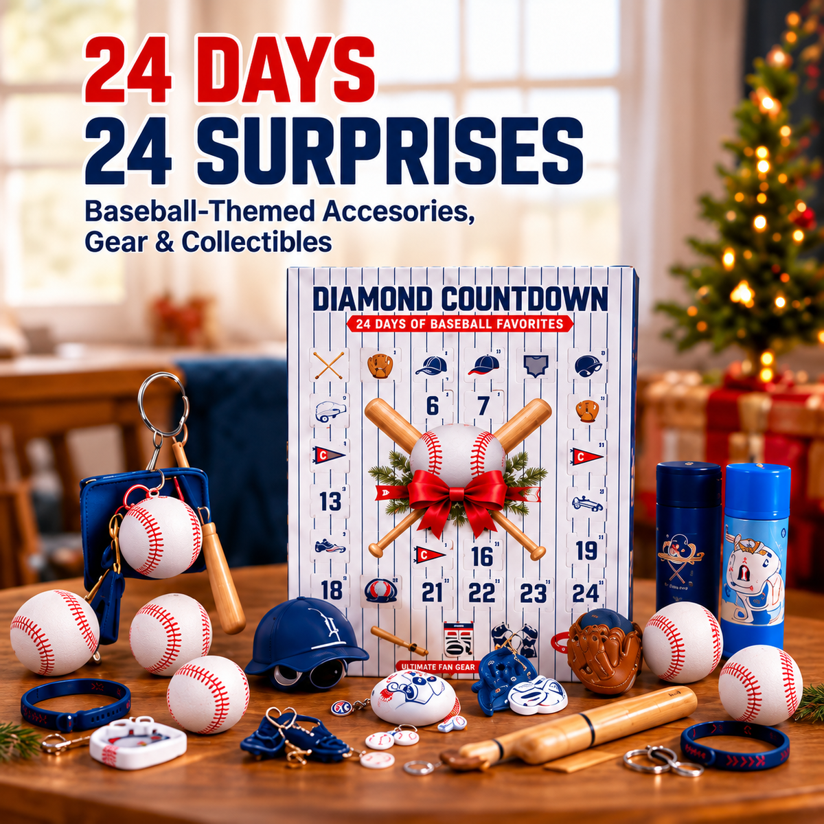 ⏳ Last Day 50% OFF-⚾24-Day Baseball Countdown Calendar
