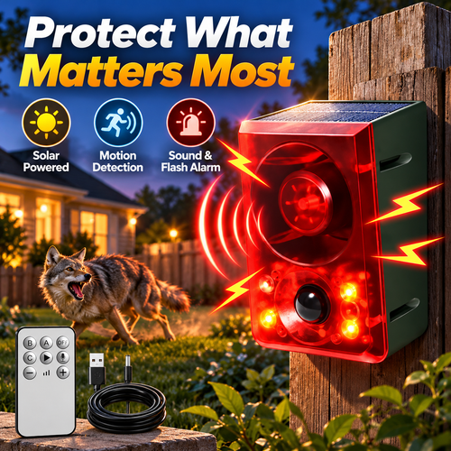 🔥 Last Day 50% OFF-🏠Solar-Powered Outdoor Motion-Activated Alarm – Supports Voice Recording and Volume Adjustment