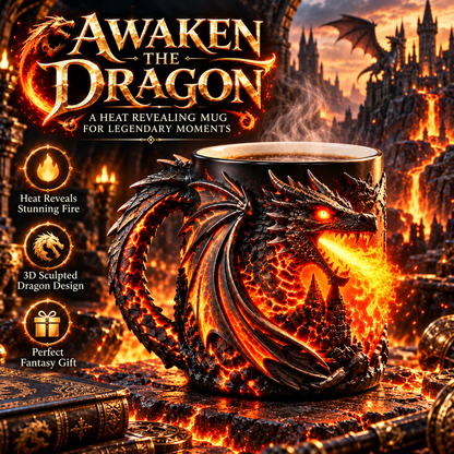 🔥 Last Day 50% OFF 🐉 "Dragon Flame" Heat-Sensitive Color-Changing Magic Mug 🔥