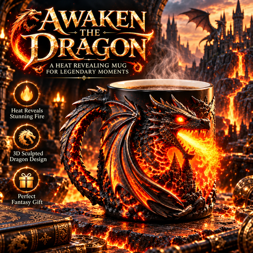 🔥 Last Day 50% OFF 🐉 "Dragon Flame" Heat-Sensitive Color-Changing Magic Mug 🔥