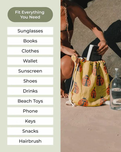 🔥Hot Sale 49% off🌟🌊 2-in-1 Convertible Beach Towel Bag