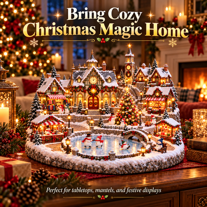 🔥 Last Day 50% OFF-⛄Light-up Snowman Winter Village ❄️ — Christmas Market Festive Scene 🎄✨