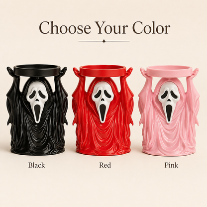 ⏳ Last day 50% OFF– 👻 Ghost Face 3-Wick Candle Holder