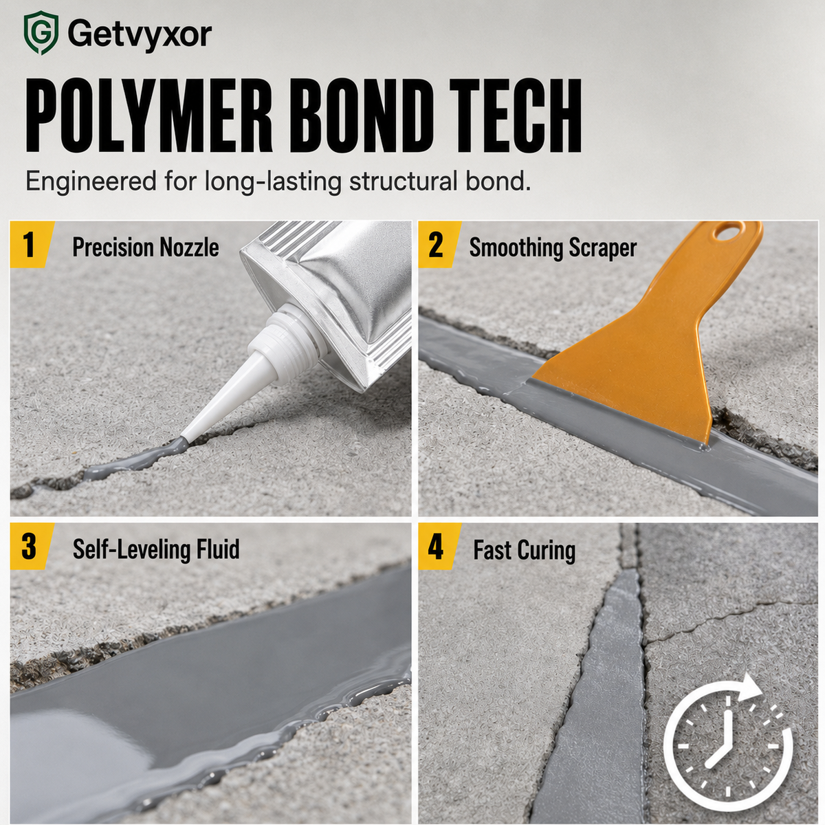 🏠 Waterproof Concrete Crack Filler for Indoor & Outdoor Use