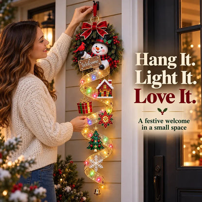 🔥 LAST DAY 49% OFF 🎄✨ Stained-Glass Christmas Hanging Door Decor