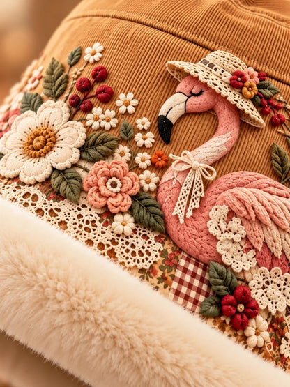 🌸 Women’s Cozy Plush-Lined Winter Bucket Hat – Floral & Animal Designs (📦Buy 2 Free Shipping)