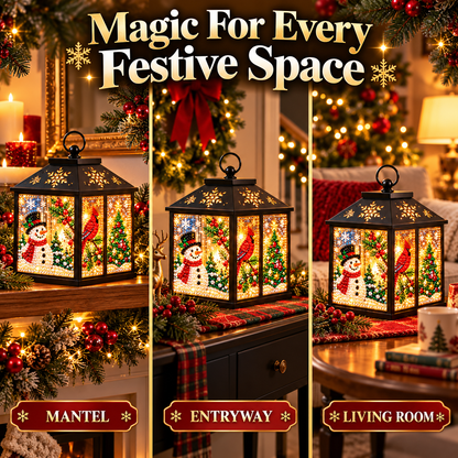 Light-Up Diamond Art Christmas Lantern DIY Kit