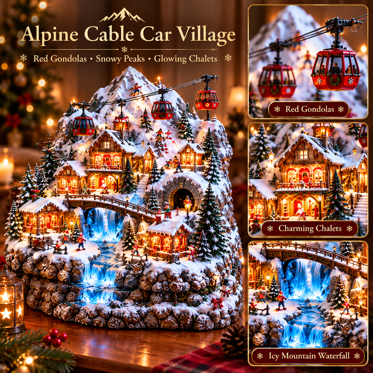 🔥 LAST DAY 49% OFF-✨ Magical Christmas Wonderland Collection – Light-Up Alpine & Lighthouse Villages