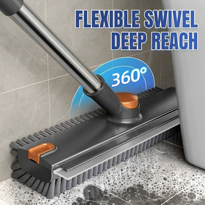 3-in-1 Adjustable Floor Scrub Brush – 360° Rotating Cleaning Tool(Free Shipping)