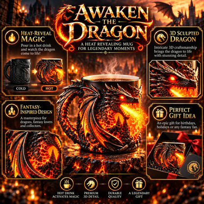 🔥 Last Day 50% OFF 🐉 "Dragon Flame" Heat-Sensitive Color-Changing Magic Mug 🔥