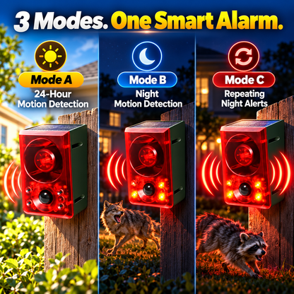 🔥 Last Day 50% OFF-🏠Solar-Powered Outdoor Motion-Activated Alarm – Supports Voice Recording and Volume Adjustment