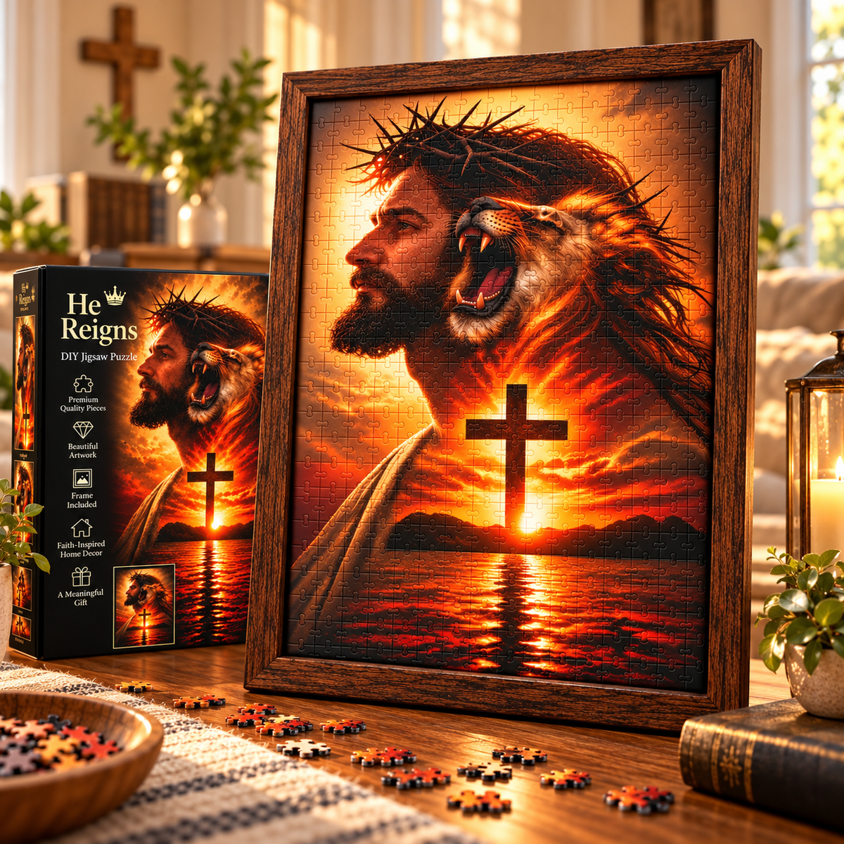 👑✝️ He Reigns — DIY Christian Jigsaw Puzzle