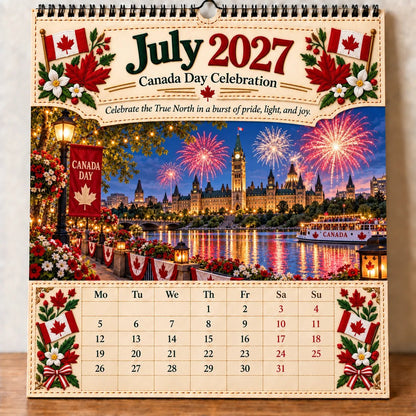 🔥LAST DAY 50% OFF - 🇨🇦🍁 2027 Canada 160th Anniversary Wall Calendar 🍁🇨🇦