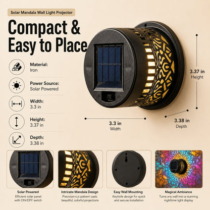 🌟Outdoor Patio Ambient Light Solar Powered Mandala Projector Lamp