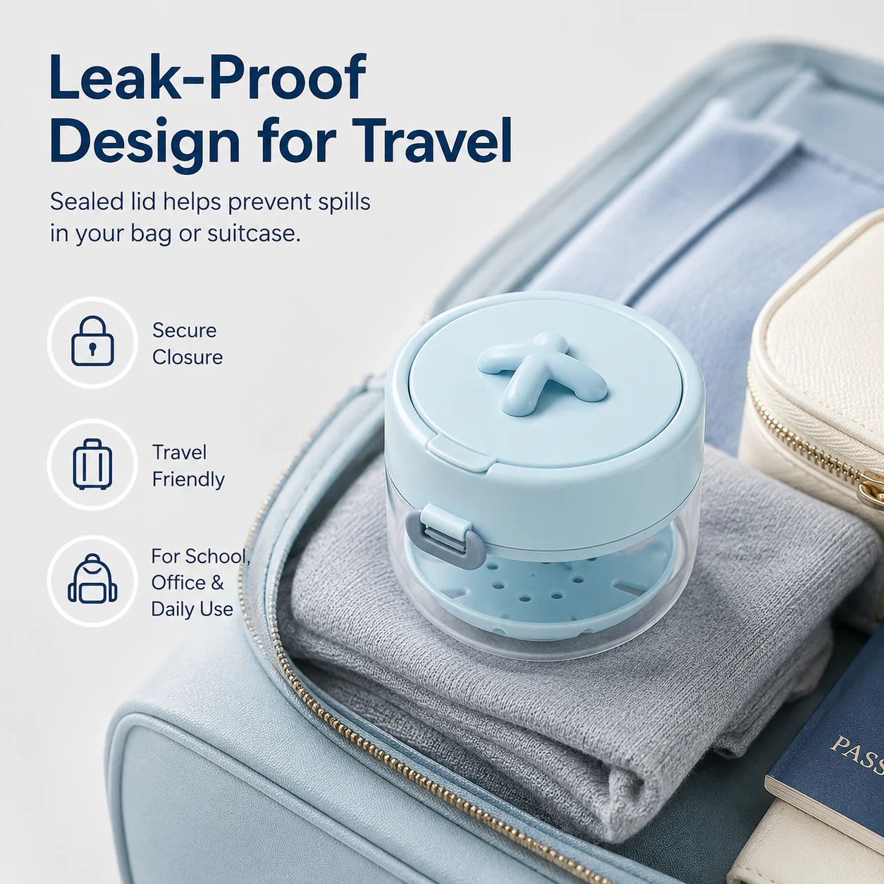 🎁Hot Sale Promotion 49% OFF🔥3-in-1 Leak-Proof Retainer Cleaning Case with Mirror, Drain Tray & Travel Storage