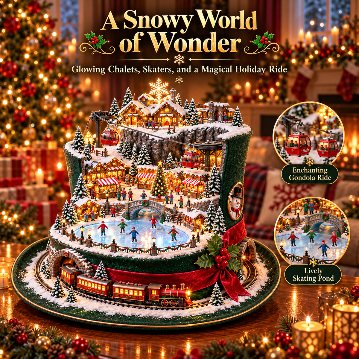 🔥 Last Day 50% OFF-🎁 Santa’s Gift Workshop Light-Up Village