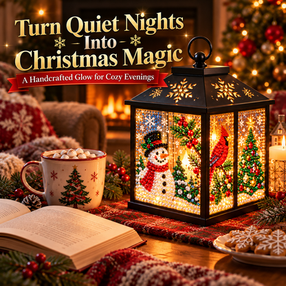 Light-Up Diamond Art Christmas Lantern DIY Kit