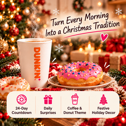 ⏳ Last Day 49% OFF –🌟Dunkin' 24-Day Countdown Calendar (2026)