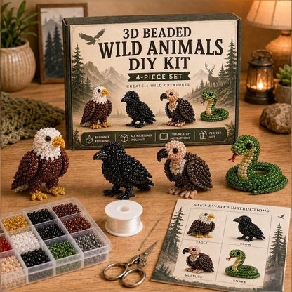 🔥Last Day 49% OFF🧵✨ Tiny 3D Beaded Animal DIY Kit