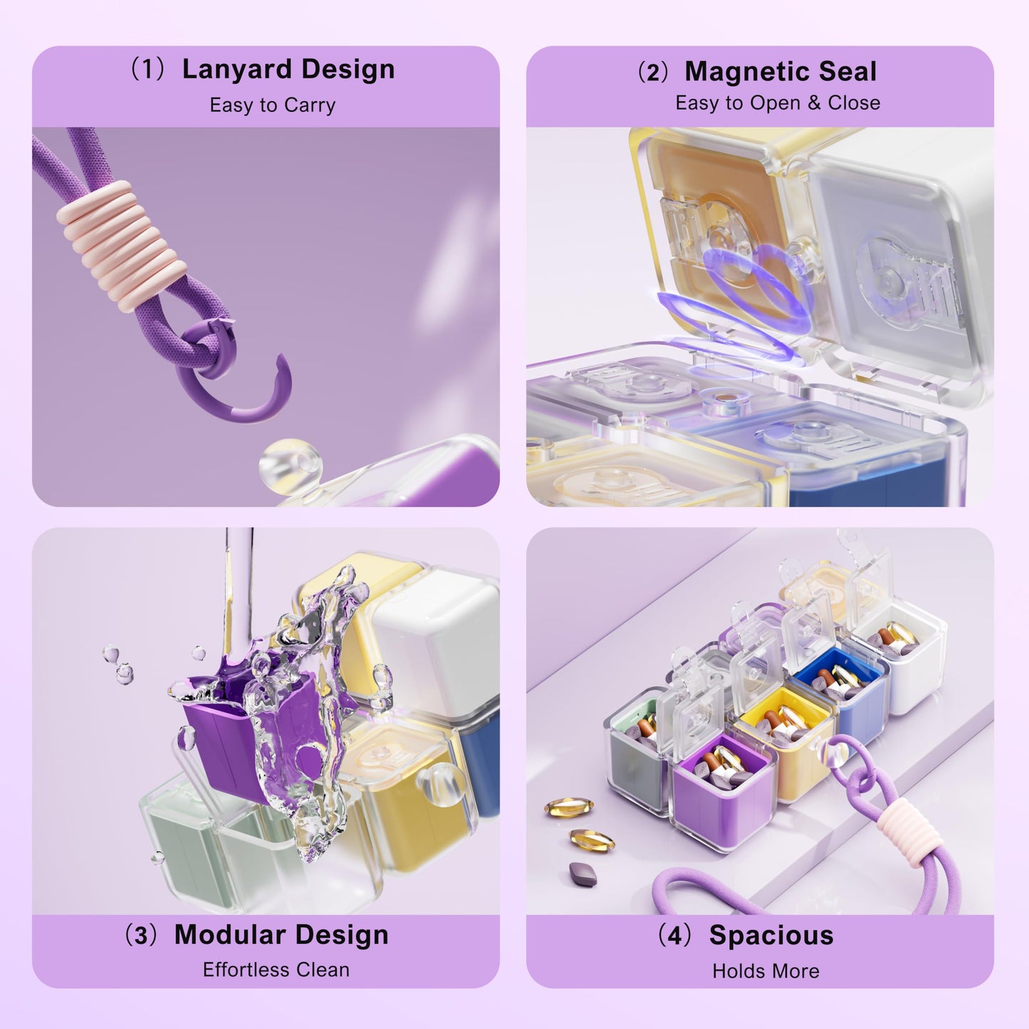 Magic Pill Cube – Weekly Travel Organizer