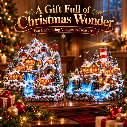 🔥 LAST DAY 49% OFF-✨ Magical Christmas Wonderland Collection – Light-Up Alpine & Lighthouse Villages