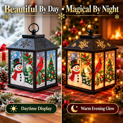 Light-Up Diamond Art Christmas Lantern DIY Kit