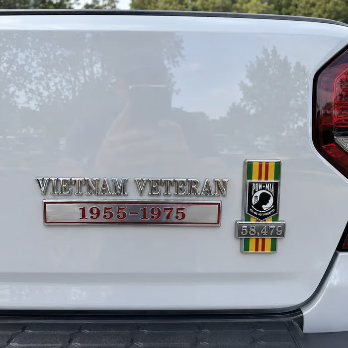 Memorial vehicle emblem metal badge