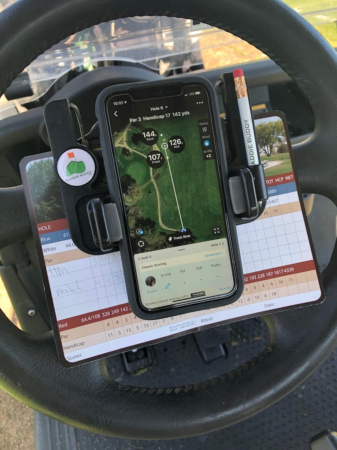 🔥Summer Hot Sale 49% OFF⛳ Hands-Free Golf Cart Steering Wheel Phone Holder