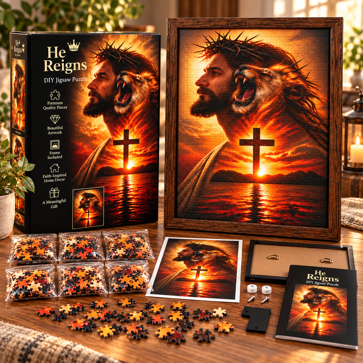 👑✝️ He Reigns — DIY Christian Jigsaw Puzzle