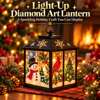 Light-Up Diamond Art Christmas Lantern DIY Kit