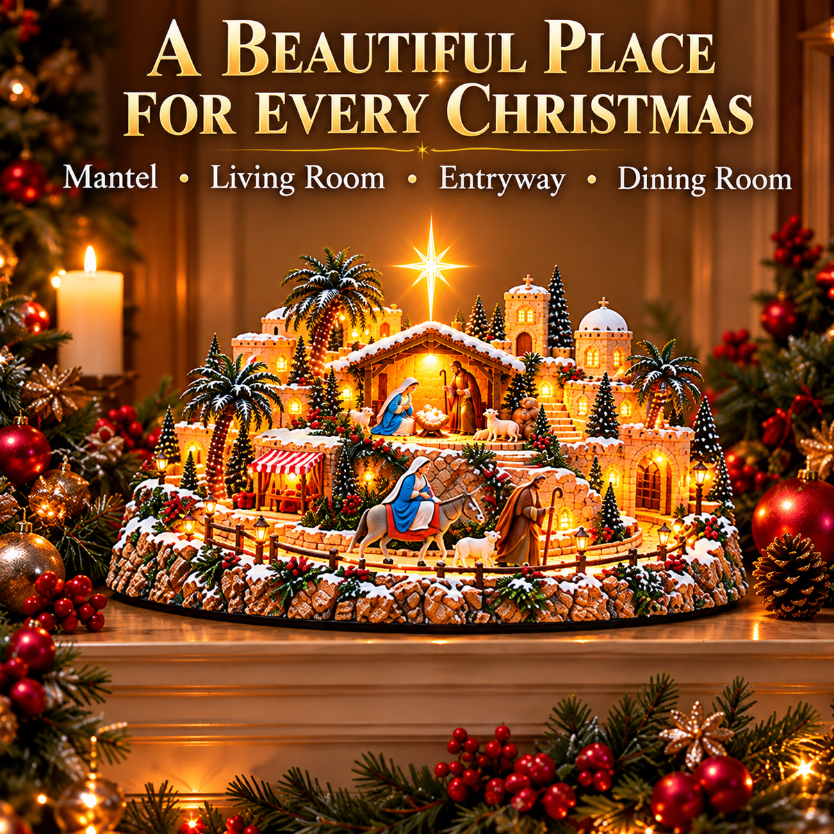 ✨Last Day  49% OFF🌟🎄"Journey of the Star of Bethlehem™" Illuminated Village