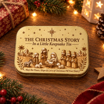 ✨Last Day 49% OFF-✝️ Mini Nativity Scene Keepsake Tin — Pocket-Sized Christmas Holy Family Set