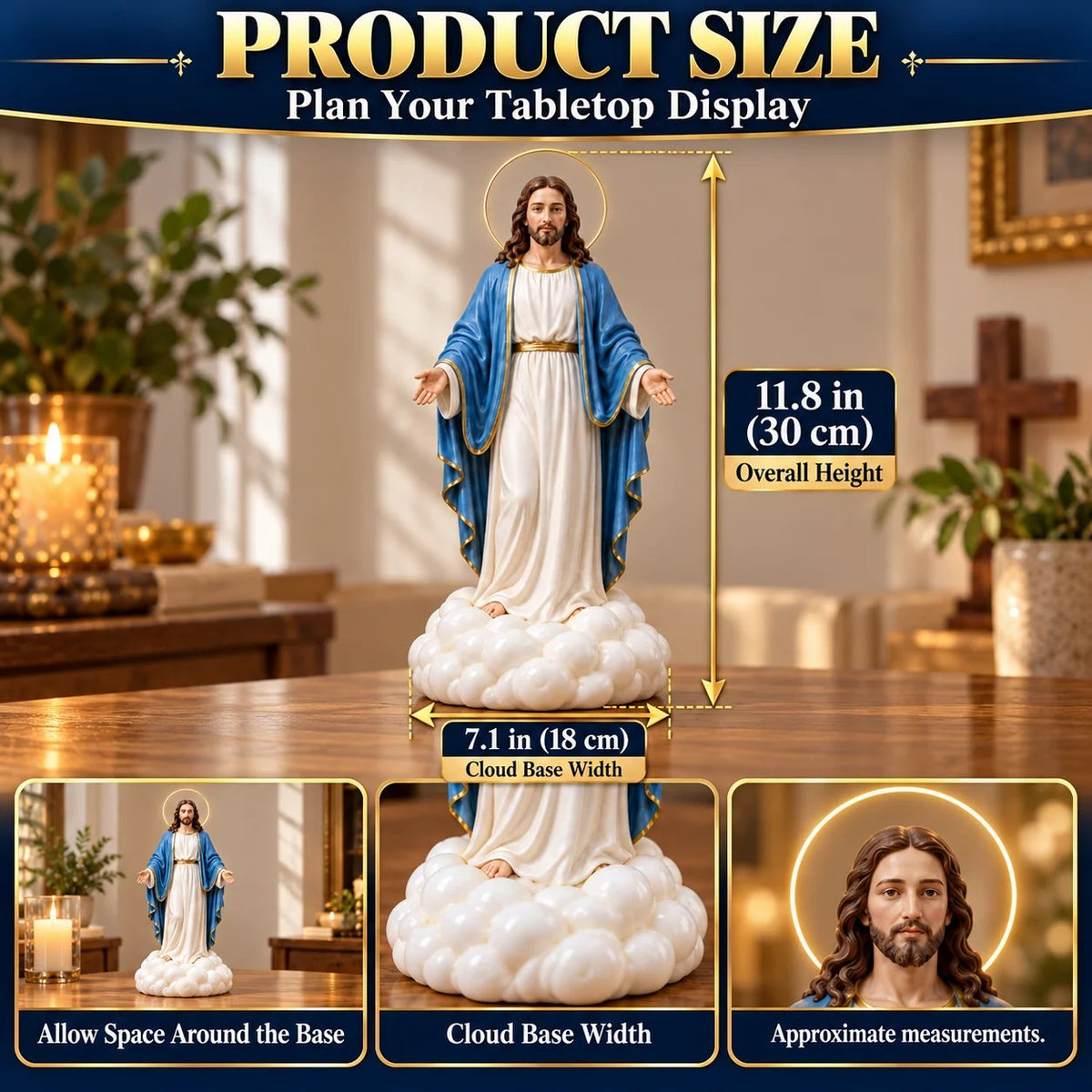 🔥 Last Day 50% OFF ✝️✨ Holy Mist Humidifier —  Daytime Décor, Evening Glow☁️💛