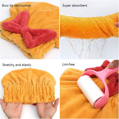 💧 Quick-Dry Hair Towel Wrap – Ultra Absorbent & Lightweight