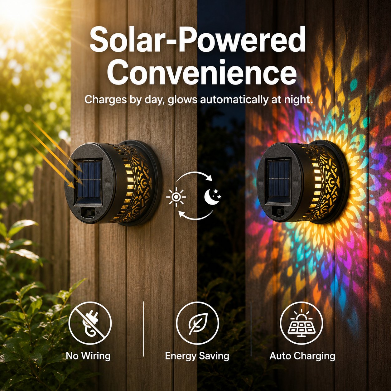 🌟Outdoor Patio Ambient Light Solar Powered Mandala Projector Lamp