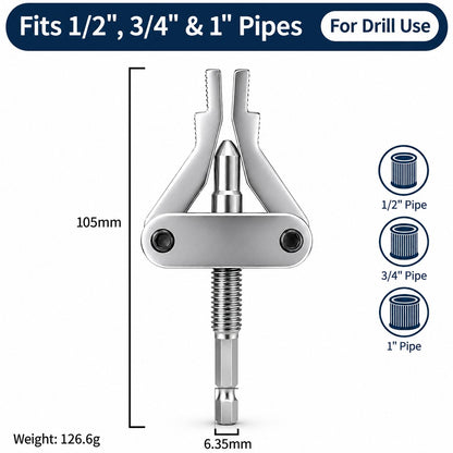 🛠️Broken Pipe Thread Extractor Tool—Fast Drill-Powered Broken Fitting Removal Tool